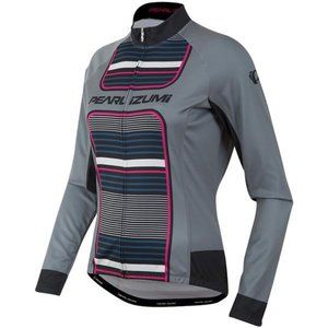 Pearl Izumi NWT Thermal Jersey Pink Glo Stripe Medium Retail $130
